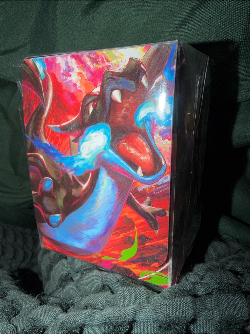 Pokemon Charizard Deck Box with velcro, brand new in plastic wrap still.